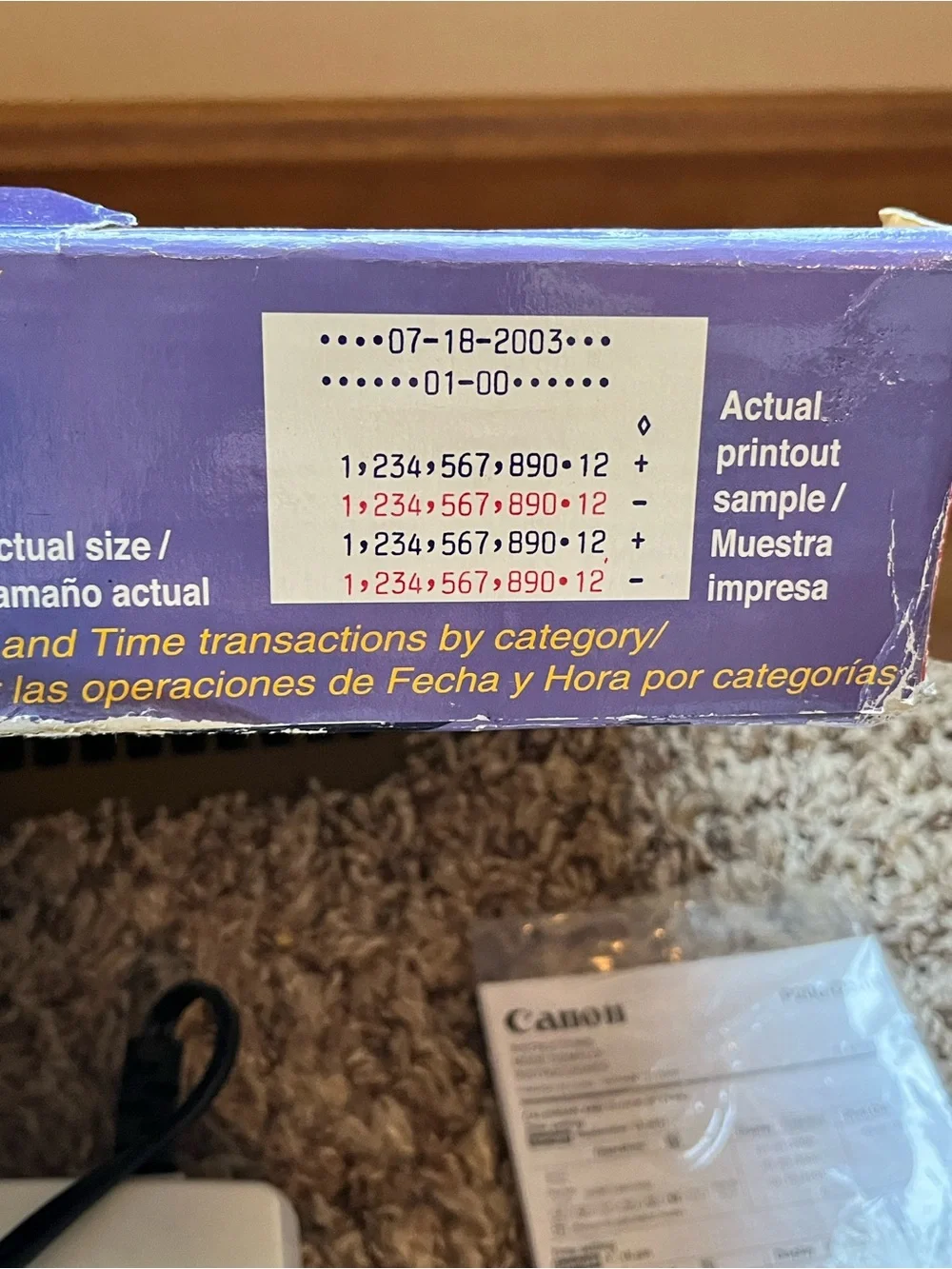 Canon P23-DH III Desktop Printing Calculator And Power Adaptor/Instructions/Box